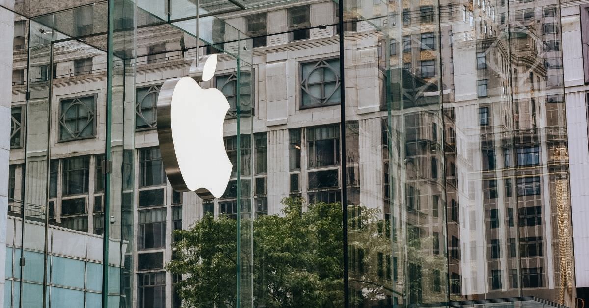 Biggest tech companies Apple Logo on Office Building